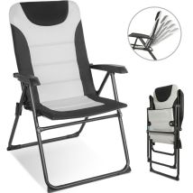 Campingstuhl Gartenstuhl Anglerstuhl Faltsessel Klappstuhl Für Wohnwagen Outdoors 5 Fach Verstellbarer Rückenlehne, Hochlehner Mit Gepolsterter, Bis 