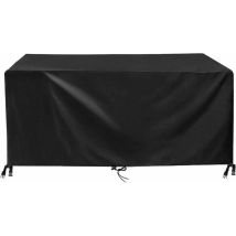 150x90x75cm Black 420d Oxford Fabric Waterproof And Uv Resistant Garden Table Cover Garden Furniture Dining Table Furniture Cover - With Drawstring 