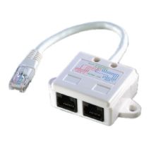 Roline T-adapter Cat. 5e, Utp Rj45 Stecker Rj45 Buchse White - Adapter Für Cable (utp, Rj45 Stecker, Rj45 Buchse, Stecker/buchse, 0,17 M, Weiß)
