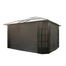 Sojag - Rideaux Avec Clips Pour Pavillon Savino 1214 Gris Foncé