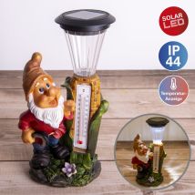Näve Solar-gartenleuchte Led Mit Dämmerungssensor Zwerg 26 Cm Bunt Dekorative Leuchten