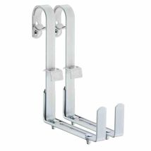 Balkonkastenhalter für Rundgeländer – 2er-Set – verzinkt – max. Breite 250 mm – max. Höhe 240 mm – Tragkraft 30 kg – Stahl