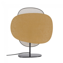 B-Ware Market Set Tischlampe Screen 70's Tischleuchte Tischlicht Mehrfarbig Leinen 48cm