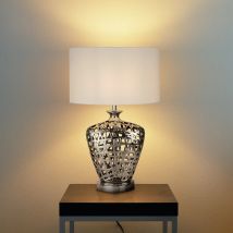 B-Ware Searchlight Network Tischleuchte Leuchte Hauptlicht Large Ovaler Textilschirm