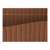 Bonerva - Iberogarden Cañizo De Pvc Chocolate Doble Cara 1600 Gramos 2x3 Metros Valla De Decoración Exterior Para Jardín Y Terraza