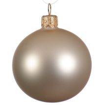 Palline Per Albero Di Natale In Vetro Decorate Color Perla Opaco -1 Sfera Da 20 Cm