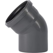 Curva PP D.110 45° – Raccordo PVC per impianti di scarico – Diametro: 110 mm – Installazione rapida senza collanti