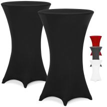 2x Bar Table Cover Diameter 60-65cm / 70-75cm / 80-85cm Colour Size Choice Stretch Fabric Cocktail Spandex Wedding Banquets Birthday Bbq Party Set Of 