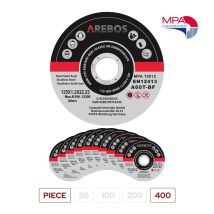 Canbolat Vertriebs Gmbh - Arebos Discos De Corte 125 Mm De Ø Tamaño Del Agujero 22,2 Mm Espesor 1,2 Mm