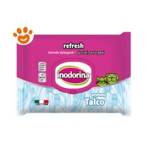 Inodorina – Salviette profumate per gatti e cani – Confezione da 40 – 30x20 cm – Senza alcol e parabeni