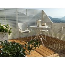 Frangivista In Legno Bianco 4 Pezzi Totali, Pannelli 180x170 Cm Per Privacy Giardino E Terrazzo - Esterni Da Vivere
