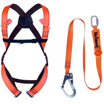 Delta Plus Auffanggurt Set ELARA190V2 – Absturzsicherung – Automatisches Verriegelungssystem – 1,8 kg – S/M/L – Orange