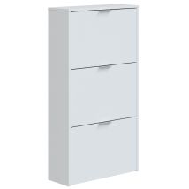 Miroytengo - Habitdesign Scarpiera 3 Ante, Scarpiera Stretta, Colore Finitura Bianco Lucido, Dimensioni: 60 Cm (l) X 113 Cm (h) X 22 Cm