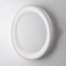 Belight - Plafoniera Circolare In Metallo E Alluminio Laccato Bianco Con Led Integrato H.7 - Ø 50