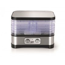 Obst- und Gemüsedehydrator 5 Tabletts 400W – Heißluft – Edelstahl – variable Temperatur 35-70°C