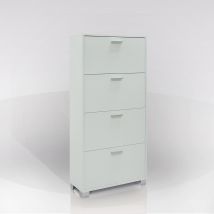 Scarpiera Bianco Fiammato 70x29xh154cm 4 Ribalte