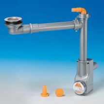 Lira Spa - Kit Siphon Pour Évier De Cuisine Avec Évacuation Mini Basket Gattinara, Sortie Ø50 Zio 1nt 9.1289.18 Gris