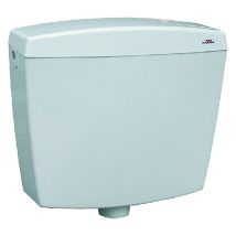 Kariba Externer WC-Spülkasten 44 x 33 cm – Spartaste – Ablaufkapazität 9L – Weiß