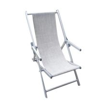 Aluminium Lido Et Chaise De Terrasse De Plage De Textilene Avec Accoudoirs Réglables En 3 Positions De Ketch Grey - Grey