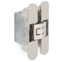 Koblenz - Bisagra Invisible Ktwist K2000 Niquel Satinado Autocerrante. Reversible. 160x75mm.