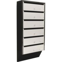Rottner - Depósito 6 Caja De Cartas Colectivas Plateadas / Negras Con 2 Teclas