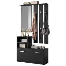 Selsey Yesfir - Juego De Recibidor - Con Espejo - Negro - Moderno