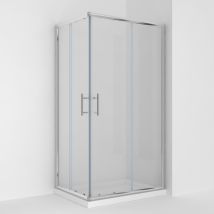 Reversible Corner Entry Shower Enclosure 1000 X 900 Mm Sliding Door Cubicle With Tray - Elegant