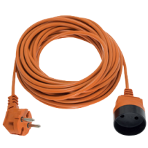 Rallonge De Jardin 40 M, 1 Prise, 10 A, 2x1, Orange, Ip20, Elgotech Pk-1040