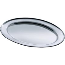 Abert Vassoio Portata Ovale Ø 50 Bordo Piano Acciaio Inox