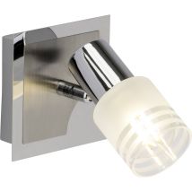 Lampe Lea Led Wandspot Eisen/chrom/weiß 1x Led-d45, E14, 4w Led-tropfenlampe Inklusive, (450lm, 2700k) Energiesparend Und Langlebig Durch Led-einsatz 