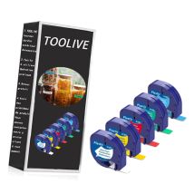 Compatible For Dymo Letratag Label Maker Tape 12mm X 4m For Dymo Lt-100h Lt-100t Xr Replacement For Dymo Label Tape 91201 91202 91203 91204 91205 