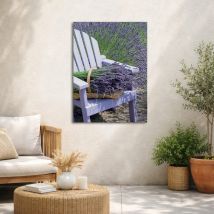 Tableau De Jardin Récolte De Lavande 50 X 70cm Violet, Vert
