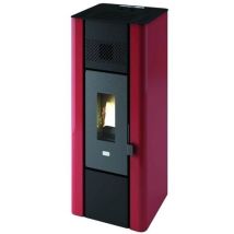 Punto Fuoco 9801650 Minni Stufa A Pellet 6.3 Kw Volume Riscaldabile 50-120 M³ Classe A+ Telecomando Colore Rosso