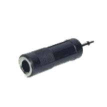 Mono Klinken Adapter 6,3mm auf 3,5mm – Schwarz – Audio Adapter für HiFi und PA-Technik