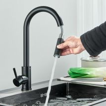 Suguword - Black Kitchen Faucet Pull Out Shower Faucet Kitchen Sink 360 Swivel Faucet