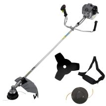 Debroussailleuse Thermique 52 Cm3 Moteur 2t 2cv + Lame 3 Dents + Bobine De Fil + Sangle De Portée Itools