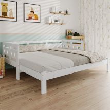 Modernluxe - Daybed, Trundle, Cabin Bed, 3ft Single Guest Bed Sofa Bed, Pull Trundle White, 2 X 90x190cm