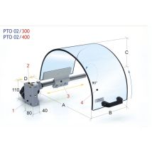 Protection De Mandrin De Tour Avec Écran Monolithique Ø 400 Tecnopiu Pto 02/400