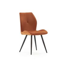 Mkric - Pack De 2 Sillas Modelo Adara Tapizado Textil Teja, 91cm(alto) 46cm(ancho) 62cm(largo)