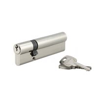 Cilindro Europeo Std Unikey A Doppia Entrata 30 X 80 Mm Nichelato, Chiave Uguale, 3 Chiavi – Thirard