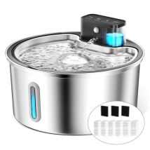 Fontanella Per Gatti Wireless Con Rilevatore Di Movimento, Batteria Da 4200 Mah, Fontanella In Acciaio Inossidabile Da 3,2 L Per Gatti Con Pompa 