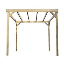 Arbor Garden Solutions – Wooden Pergola DIY Kit 2.4m x 4.8m – Green-impregnated Pinewood – Treated for Rot Resistance
