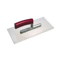 Kaufmann - Glättkelle 280x130mm - Zahnspachtel 8x8mm Zweiseitig, Metall Rostfrei