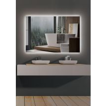 Mice Collection - Mice - Espejo De Baño Con Iluminación Led Para Baño, Vestidor, Maquillaje - Espejo Retroiluminado De Luz Led Fría Medida - 90 X 80 