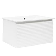 Naturel - Savona Mueble De Baño Suspendido Con Lavabo 98x43x44,8 Cm, Blanco Brillante (savona100bi)