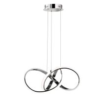 Wofi - Lampadario A Sospensione Integriert, 42 W, Chrom, 55 X 55 X 27 Cm