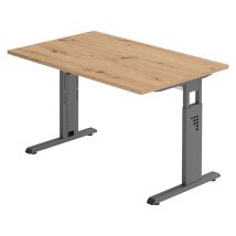 Bümö Schreibtisch Serie-o Rechteck: 120 X 80 Cm Asteiche Graphit