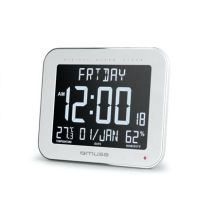 Muse M-090 Orologio Da Muro Bianco Con Display Lcd