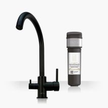 Intu Flair Matt Black 3-1 Cold Swan Filtered Water Tap & Pro Filter