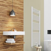 Termoarredo Scaldasalviette San Remo Dritto - In Acciaio Bianco 1230x600 Mm - Interasse 550 Mm